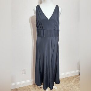 J. Crew Navy Silk Maxi Dress